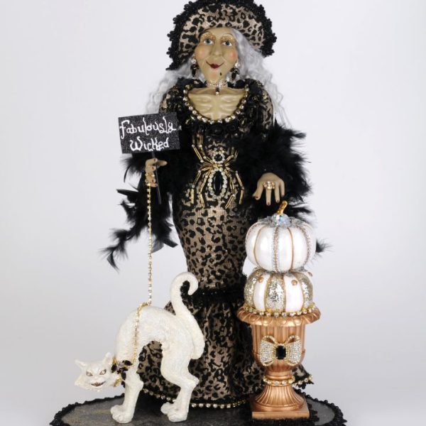 HASC-16_1 Lighted Fabulously Wicked Leopard Witch by Karen Didion Originals