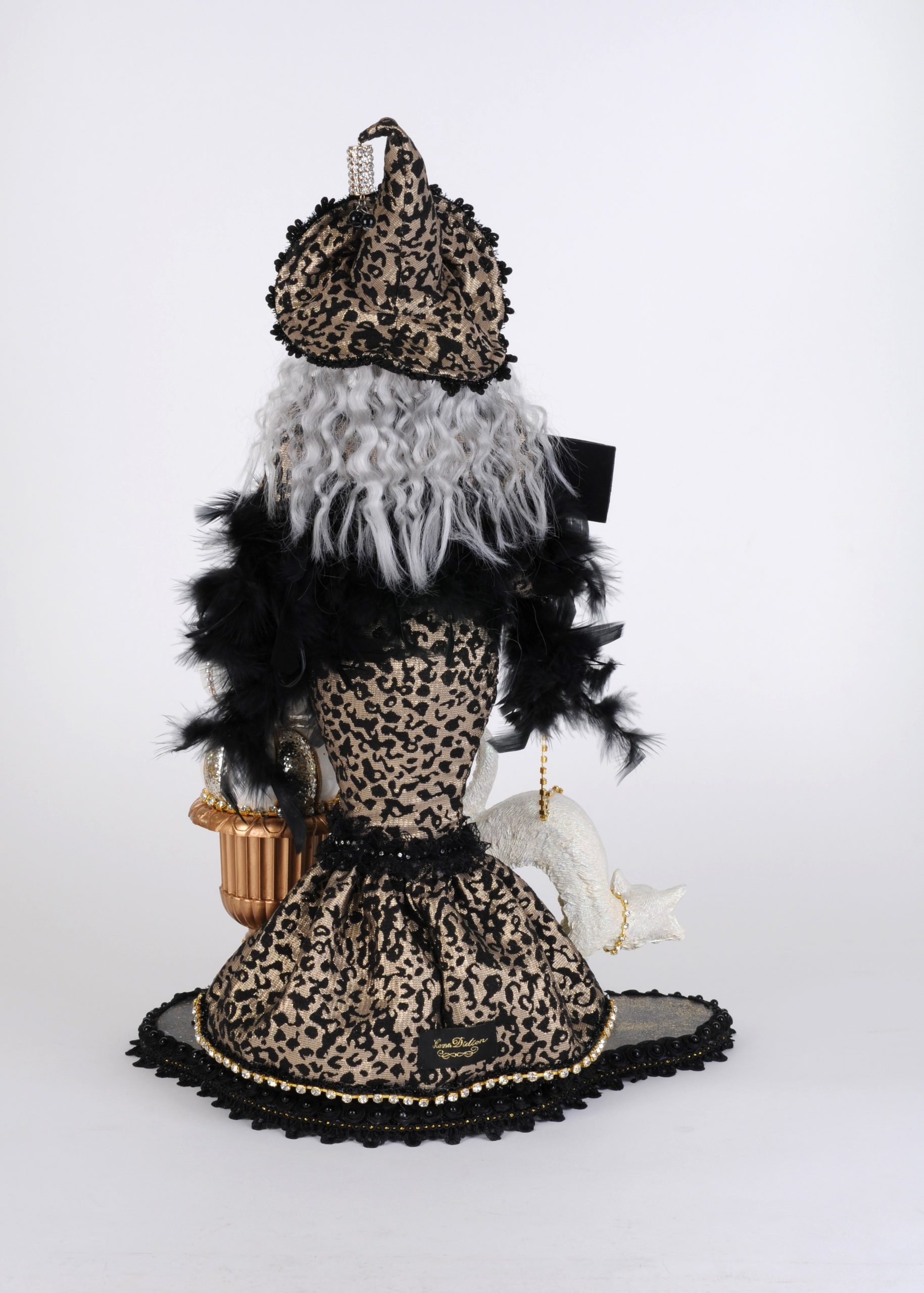 Lighted Fabulously Wicked Leopard Witch by Karen Didion Originals - Image 3