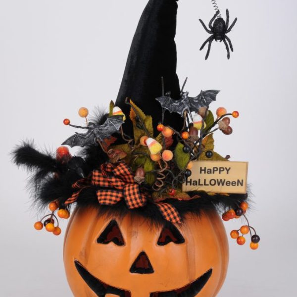 HA016 Lighted Fiber Optic Pumpkin by Karen Didion Originals