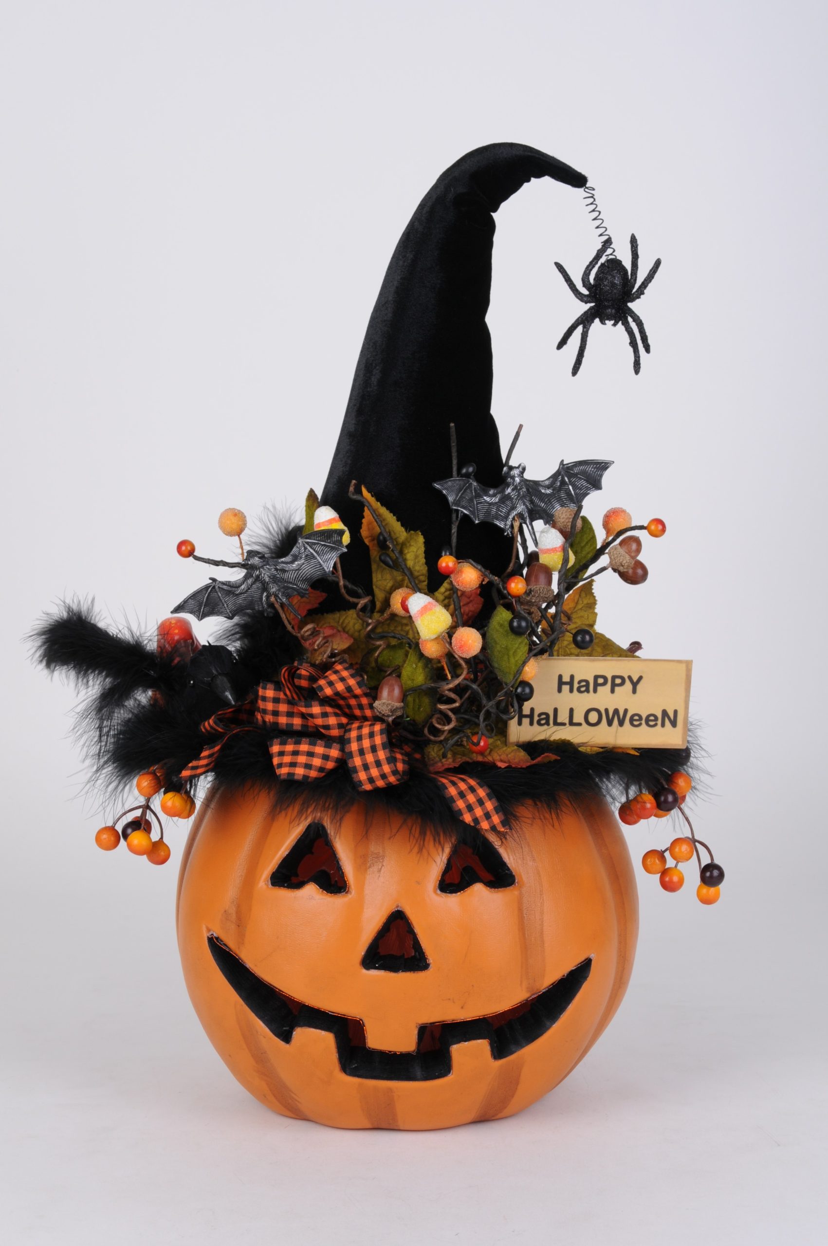 Lighted Fiber Optic Pumpkin by Karen Didion Originals - Image 2