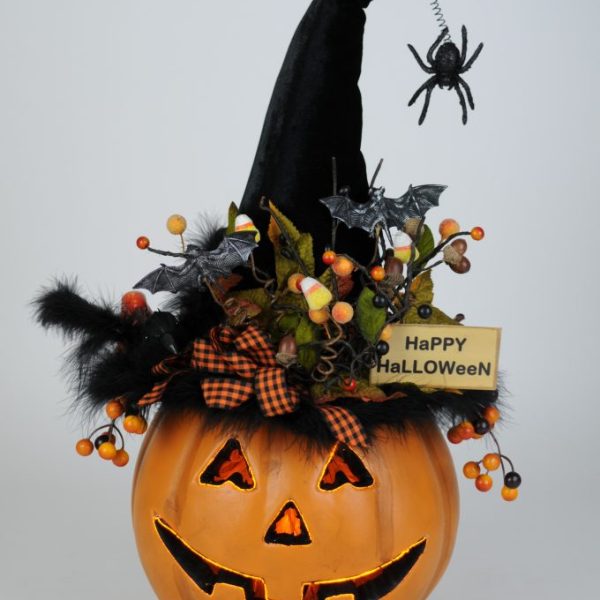 HA016_3 Lighted Fiber Optic Pumpkin by Karen Didion Originals