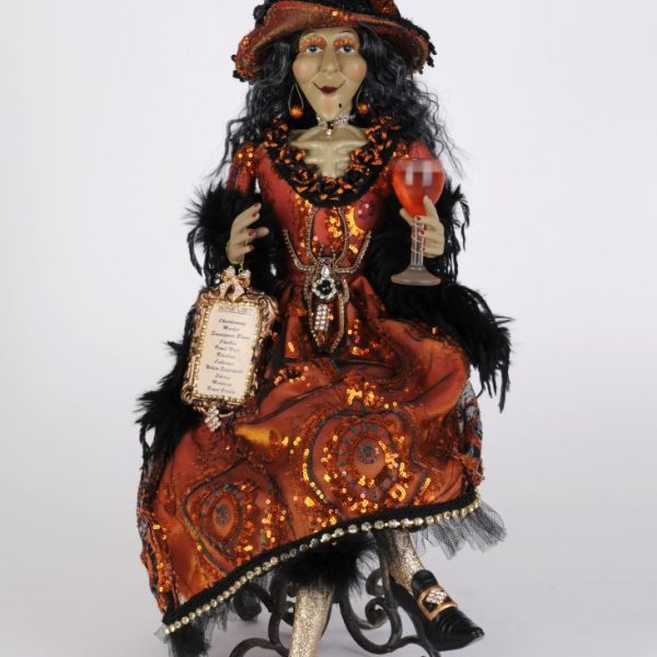 HA26-27_1 Wine Elegance Sitting Witch by Karen Didion Originals