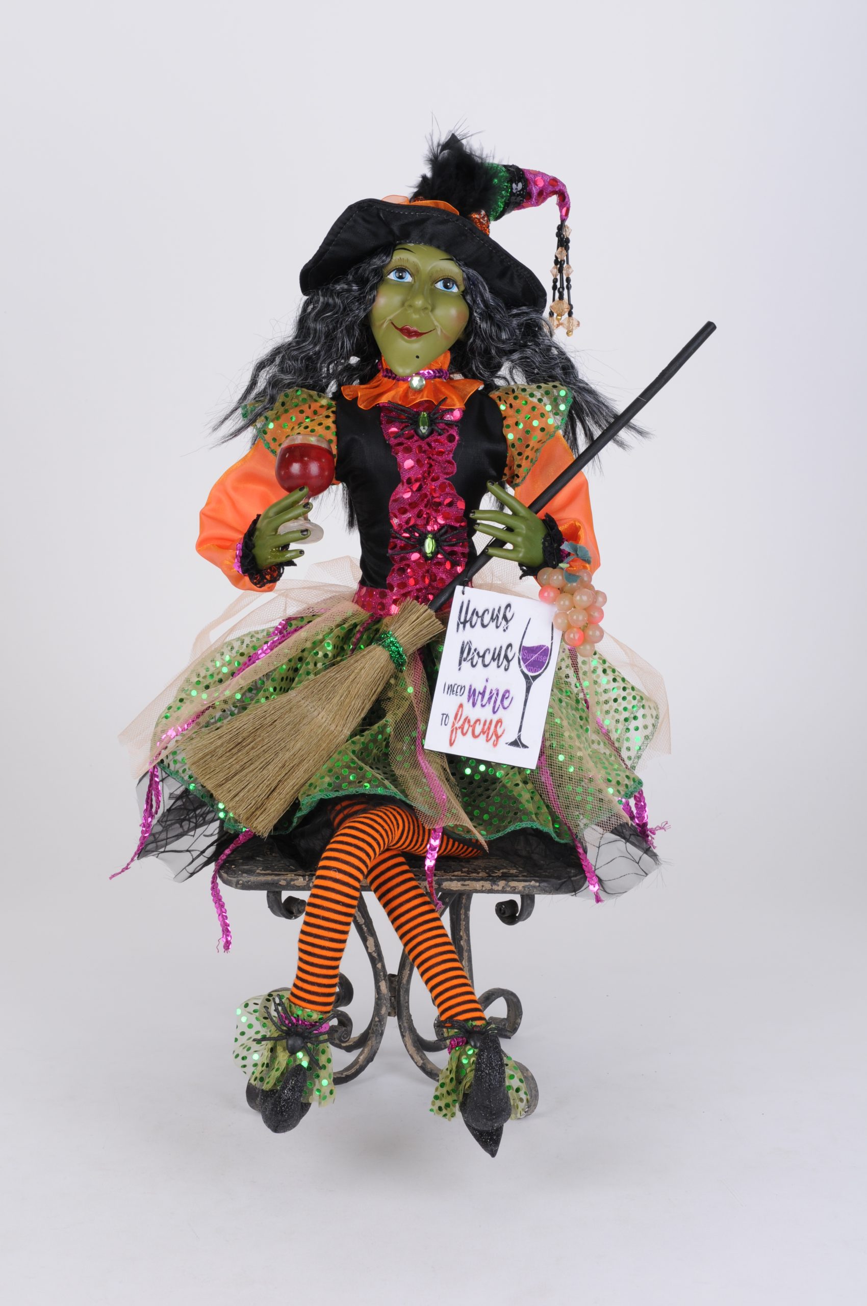 Glitzy Wine Witch by Karen Didion Originals