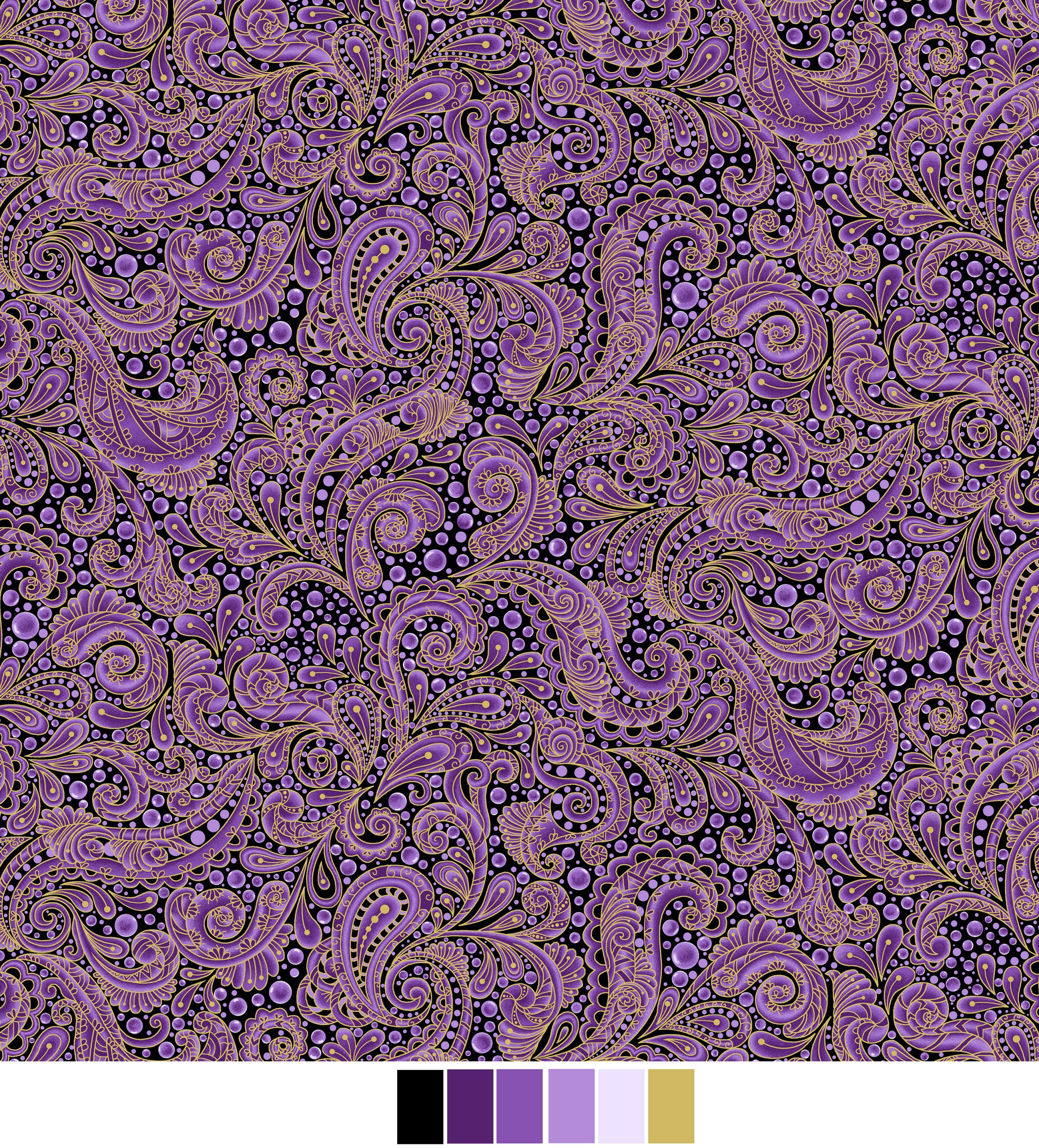 Hooked on Fish Paisley with Metallic Accents by Ann Lauer - Image 8