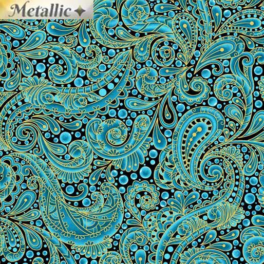 Hooked on Fish Paisley with Metallic Accents by Ann Lauer - Image 10